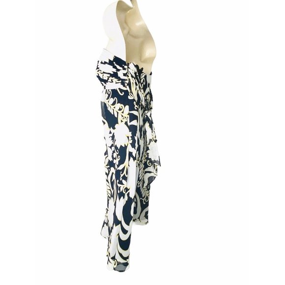 Ann Taylor 100% Silk Strapless Corset Top Cocktail Dress Floral Abstract Size 2P - Picture 6 of 10